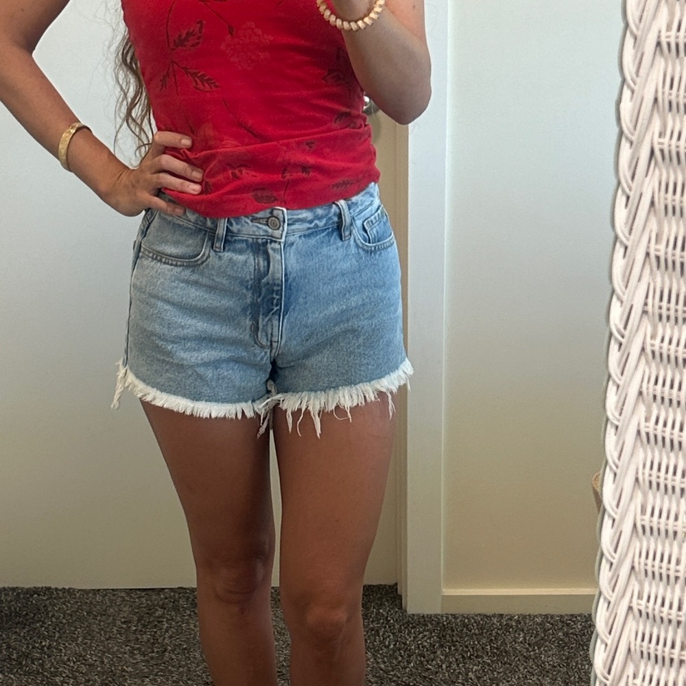 PacSun High Rise Festival Denim Shorts Size 25
